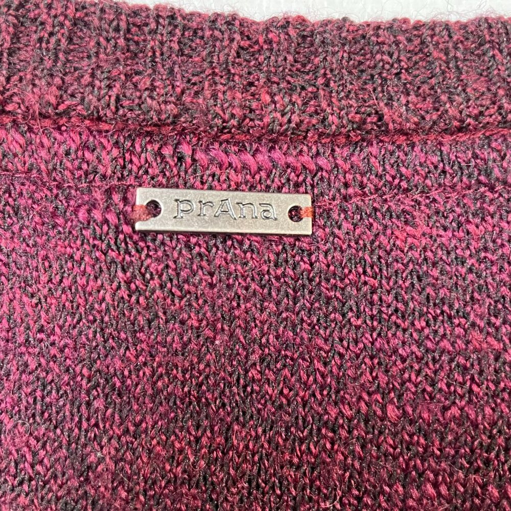 Prana Julien Sweater Ombre Red Size M Yoga Open Back Layering Lightweight - Picture 14 of 16